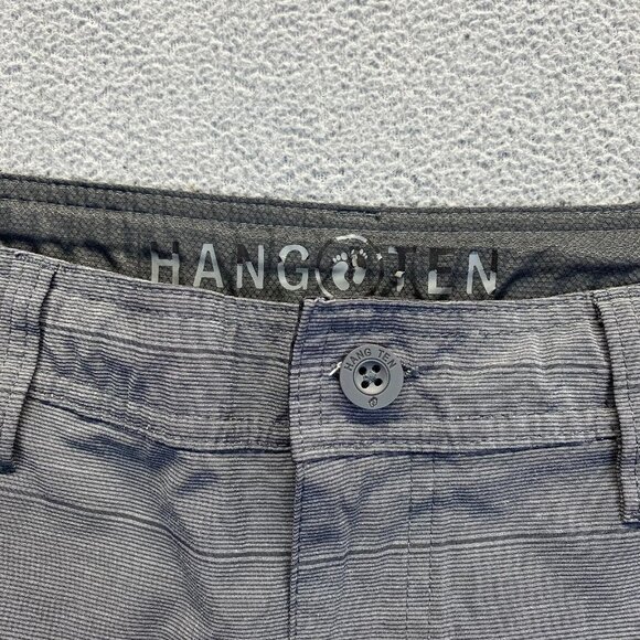 Hang Ten Chino Shorts Mens Size 34 Gray Striped Pockets,Golf,Beach Activewear - Picture 12 of 13